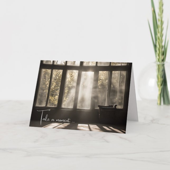 Tarjeta Habitación Soleada Con Silla Vacía (Anverso)