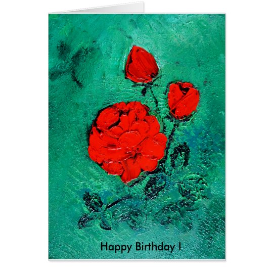 Tarjeta habla Happy roses Birthday!