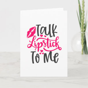 Tarjeta Háblame de Labial - Frase de Maquillaje