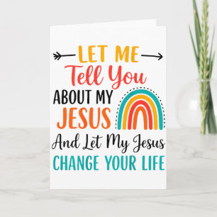 Tarjeta Háblame de mi Jesús Arcoíris Cristiano (