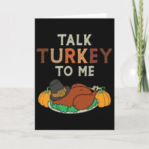 Tarjeta Háblame de Pavo Correspondencia Cena Familiar Día