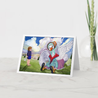 Tarjeta Hablando con la madre gansa