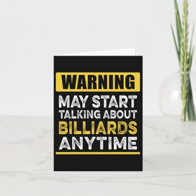 Tarjeta Hablando De Billiards Anytime Funny Billiard Pla (Anverso)