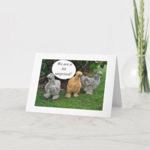 TARJETA HABLANDO DE CHICKENS "FELICITANDO AL RETIREO" CON 