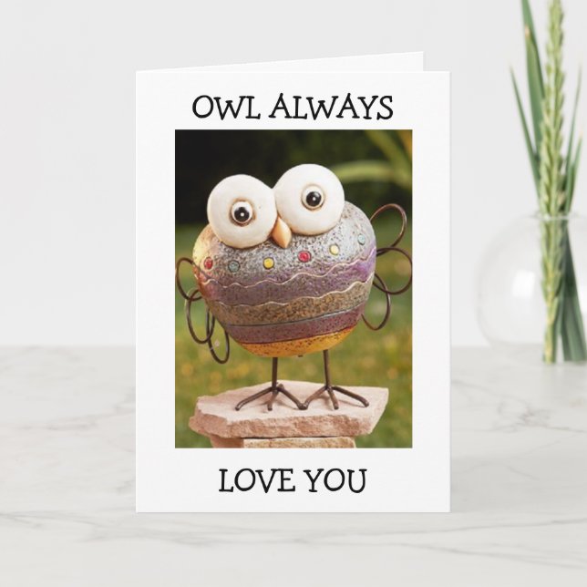 TARJETA HABLANDO OWL=OWL SIEMPRE TE AMO LOS DESEOS DEL CUM (Anverso)
