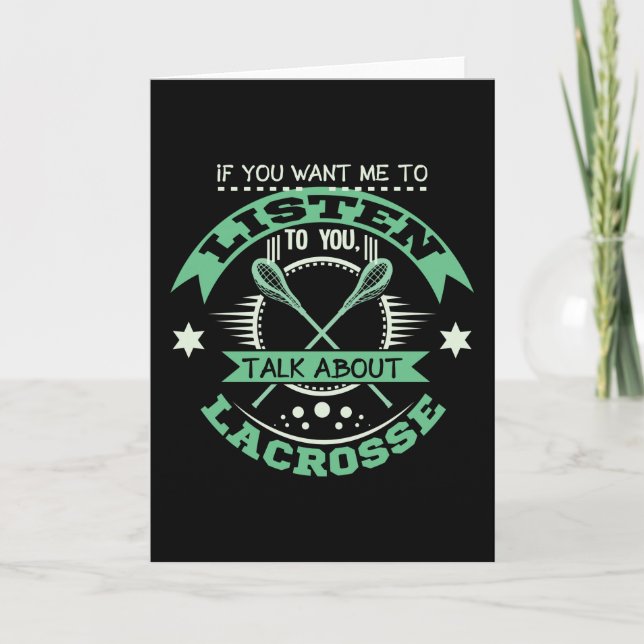 Tarjeta Hablar de Lacrosse (Anverso)