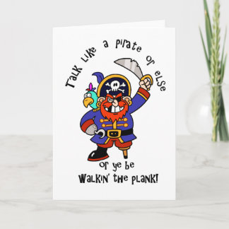 Tarjeta Hablar de piratas o caminar por el planeta - es el