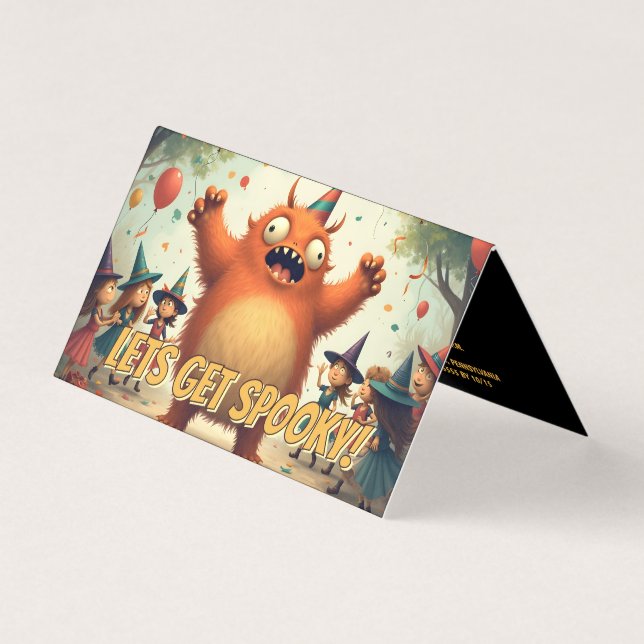 Tarjeta Hablemos de miedo - Diversión de un Fiesta de Mons (Anverso)