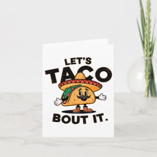 Tarjeta Hablemos de Tacos Divertido Comida Mexicana Amante