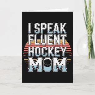 Tarjeta Hablo con fluidez Hockey Mamá Vida en la Pista de 