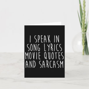 Tarjeta Hablo En Citas Y Sarcasmos De Canciones De Cine