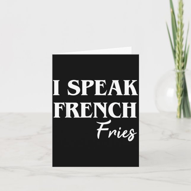 Tarjeta Hablo Papas Fritas Francesas (Anverso)