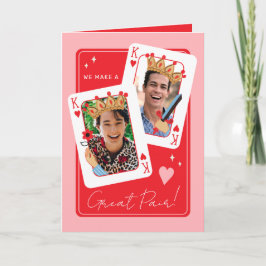 Tarjeta Hacemos un gran día de San Valentín de fotos homo