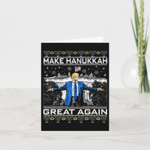 Tarjeta Hacer a Hanukkah grande de nuevo, divertido Trump 