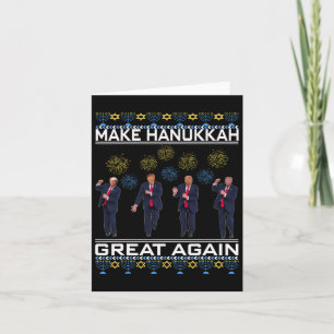 Tarjeta Hacer a Hanukkah grande de nuevo, divertido Trump 