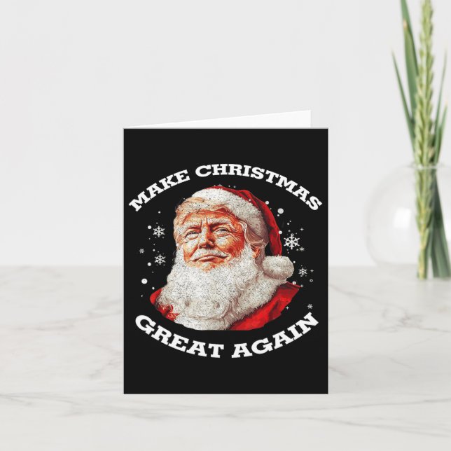 Tarjeta Hacer a los Navidades grandes de nuevo Santa Funny (Anverso)