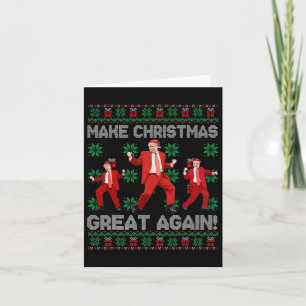 Tarjeta Hacer a los Navidades grandes de nuevo Santa Trump