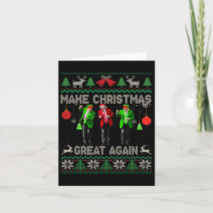 Tarjeta Hacer a los Navidades grandes de nuevo Santa Trump