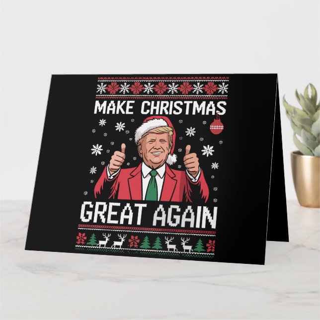 Tarjeta Hacer a los Navidades grandes de nuevo Trump pijam (Planta pequeña)