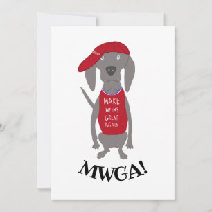 Tarjeta Hacer a Weims grande de nuevo MWGA Perro Weimarane
