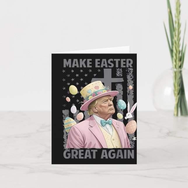 Tarjeta Hacer de la Pascua una vez más divertida a Trump (Anverso)