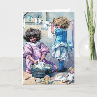 Tarjeta Hacer el lavadero de la muñeca