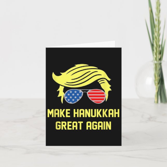 Tarjeta Hacer grande a Hanukkah de nuevo Trump 47 Hanukkah (Anverso)