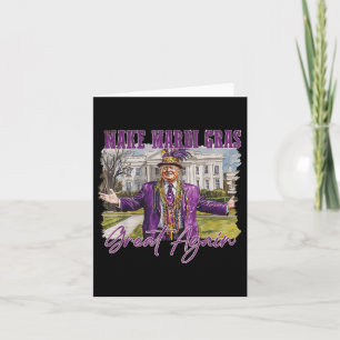 Tarjeta Hacer grande al Mardi Gras de nuevo Divertido pres