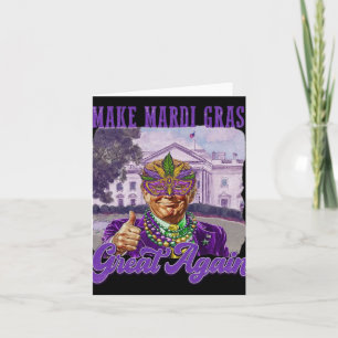 Tarjeta Hacer grande al Mardi Gras otra vez divertido a Tr