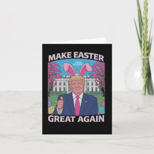 Tarjeta Hacer grande la Pascua de nuevo Trump Bunny Flag 1