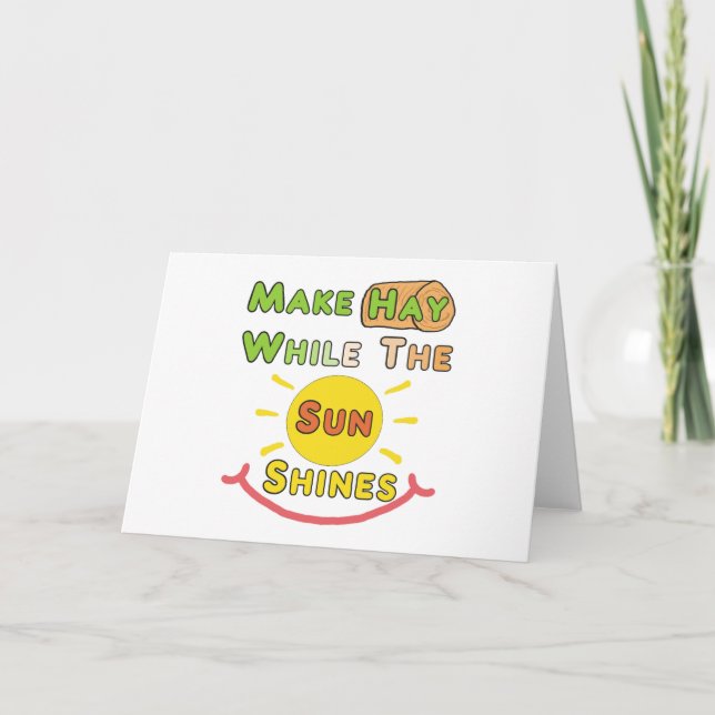 Tarjeta Hacer Hay Mientras El Sol Brilla (Anverso)