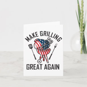 Tarjeta Hacer la parrilla grande de nuevo Trump Bbq Funny 