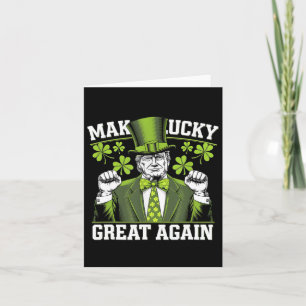 Tarjeta Hacer la suerte grande de nuevo Trump St. Patrick'