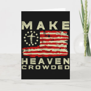 Tarjeta Hacer que el cielo esté abarrotado Fe cristiana Bi