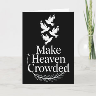 Tarjeta Hacer que el cielo esté abarrotado Fe cristiana pa