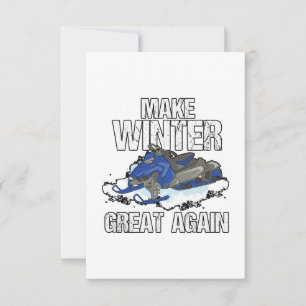 Tarjeta Hacer que el invierno vuelva a ser grande en moto 