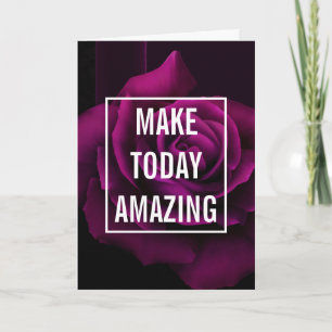 Tarjeta Hacer que hoy sea asombroso el Rosa púrpura Inspir