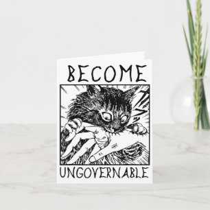 Tarjeta Hacerse ingobernable - Gracioso gato negro mordaz
