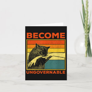 Tarjeta Hacerse ingobernable - Gracioso gato negro mordaz