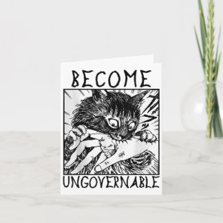 Tarjeta Hacerse ingobernable - Gracioso gato negro mordaz