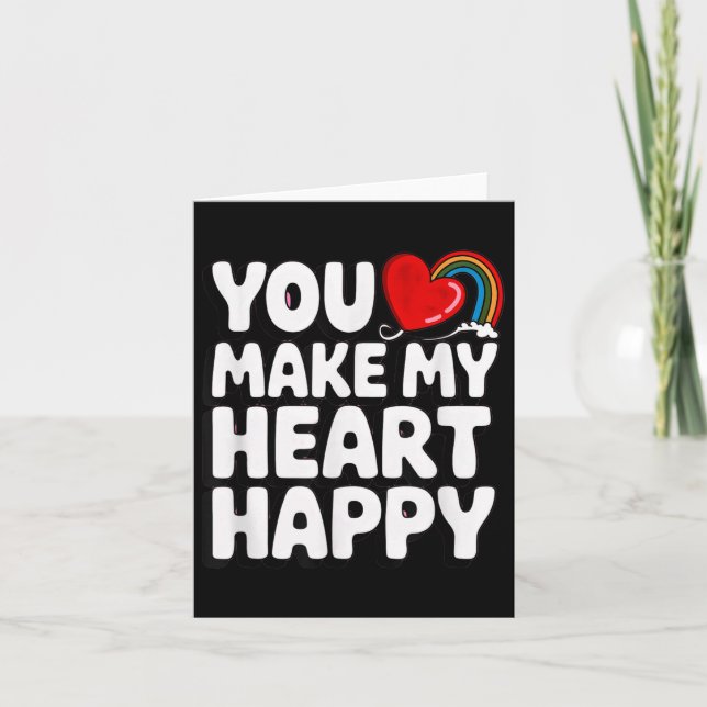 Tarjeta Haces A Mis Niños Felices Del Corazón Para Los Niñ (Anverso)