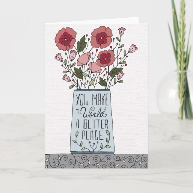 Tarjeta Haces del mundo un lugar mejor (Anverso)