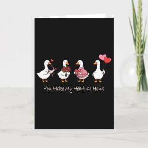 Tarjeta Haces que mi corazón haga Honk Ganso de San Valent
