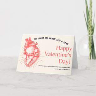 Tarjeta Haces que mi corazón salte un latido mi San Valent