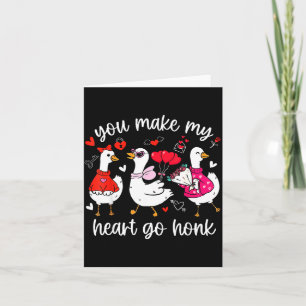 Tarjeta Haces que mi corazón vaya Honk Divertido Tonto Val
