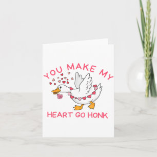 Tarjeta Haces que mi corazón vaya Honk San Valentín divert