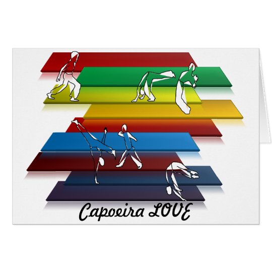Tarjeta hacha del amor del capoeira de los artes marciales