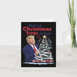Tarjeta Haciendo árboles de Navidad de 10 pies de altura