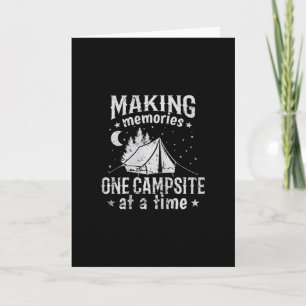 Tarjeta Haciendo Recuerdos Un Camping A La Vez Premium Tri