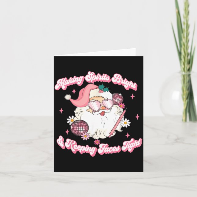 Tarjeta Haciendo Srits Brillantes y Keeng Caras Ajustadas  (Anverso)